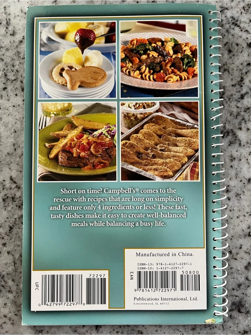 Campbell’s Recipe Book Lot of 3 Spiral Cookbooks Casseroles Slow Cooker 4 Ingred